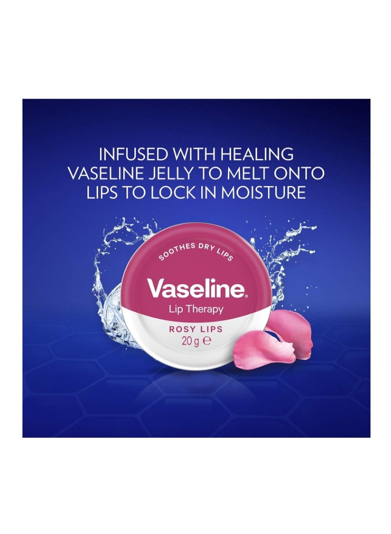 Vaseline Lip Therapy Rosy Lips Petroleum Jelly 20G 6PCS - Image 3